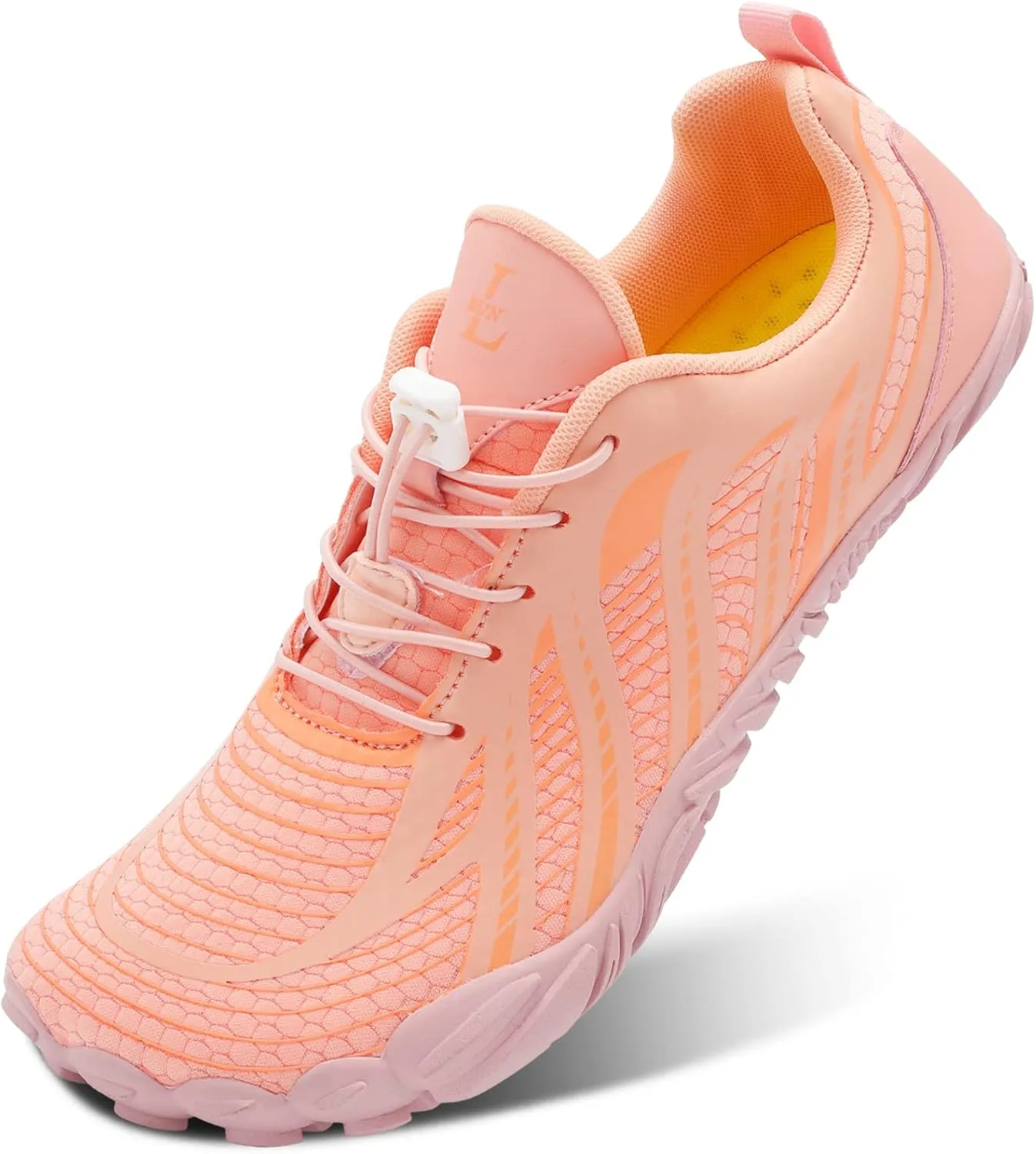 L-RUN Barefoot Water Shoes Women Mens Aqua Sock Athletic Hiking Water Sports Shoes for Swim Beach Pool Sand Diving Walking
