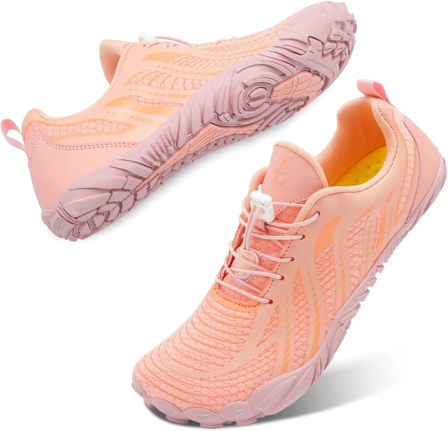 L-RUN Barefoot Water Shoes Women Mens Aqua Sock Athletic Hiking Water Sports Shoes for Swim Beach Pool Sand Diving Walking
