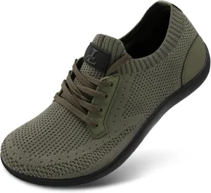 L-RUN Mens Walking Shoes Wide Toe Barefoot Shoes Minimalist Men's Casual Dress Shoes Breathable Zero Drop Fashion Sneakers