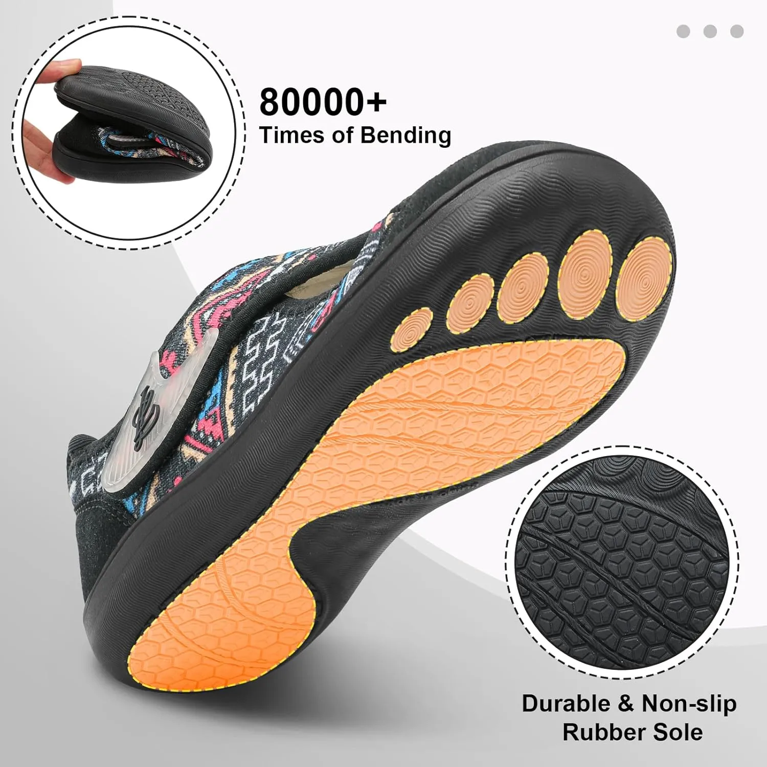 LeIsfIt Womens Wide Diabetic Shoes Adjustable Barefoot Walking Shoes Breathable Zero Drop Sneakers for Wide Width Arthritis Edema Feet Size 6-12