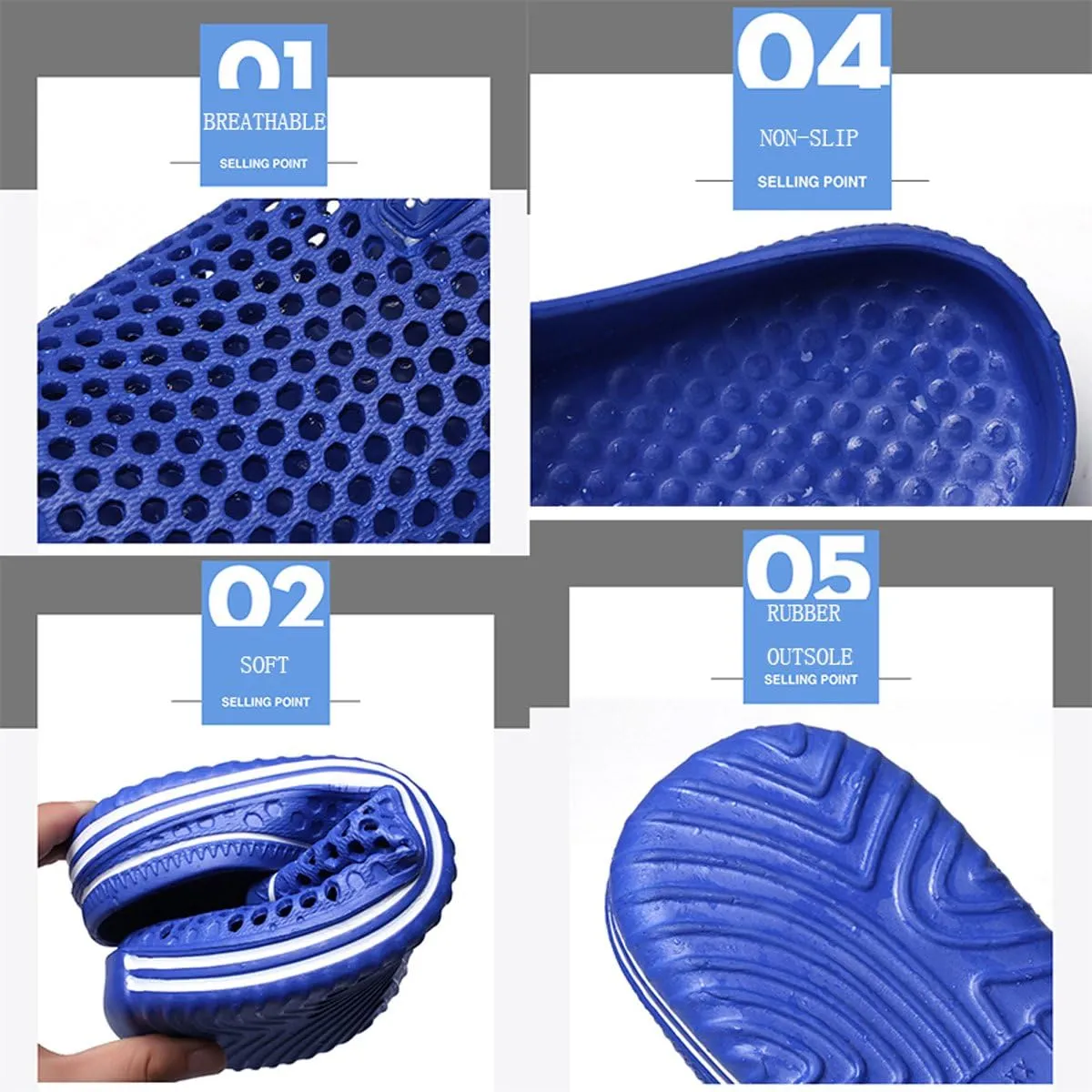 LIBINXIF Women Garden Clog Shoes Mesh Summer Breathable Slippers Beach Sandals Shower Footwear Water Shoes Walking Anti-Slip Shoes