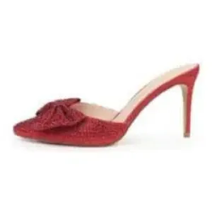 Lorraine Rhinestone Lolly Mule Prom Pump Sandals Discounted rates Lauren Slip-On Reliable Bow Formal Dress