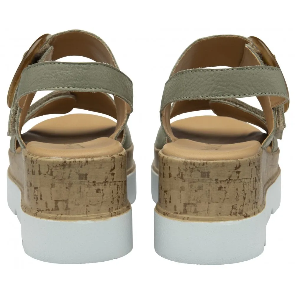 Lotus Cammie Women's Adjustable Strap Flatform Sandal Sage