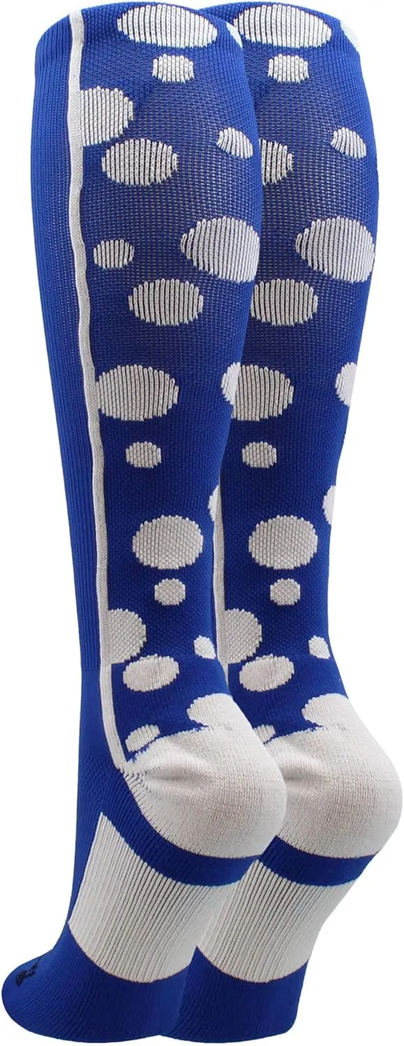 MadSportsStuff Polka Dots Athletic Socks Softball Soccer Volleyball