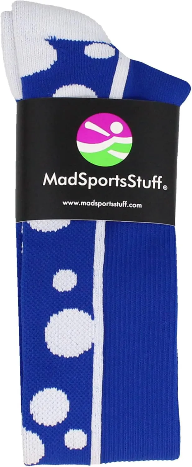MadSportsStuff Polka Dots Athletic Socks Softball Soccer Volleyball
