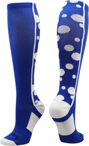 MadSportsStuff Polka Dots Athletic Socks Softball Soccer Volleyball