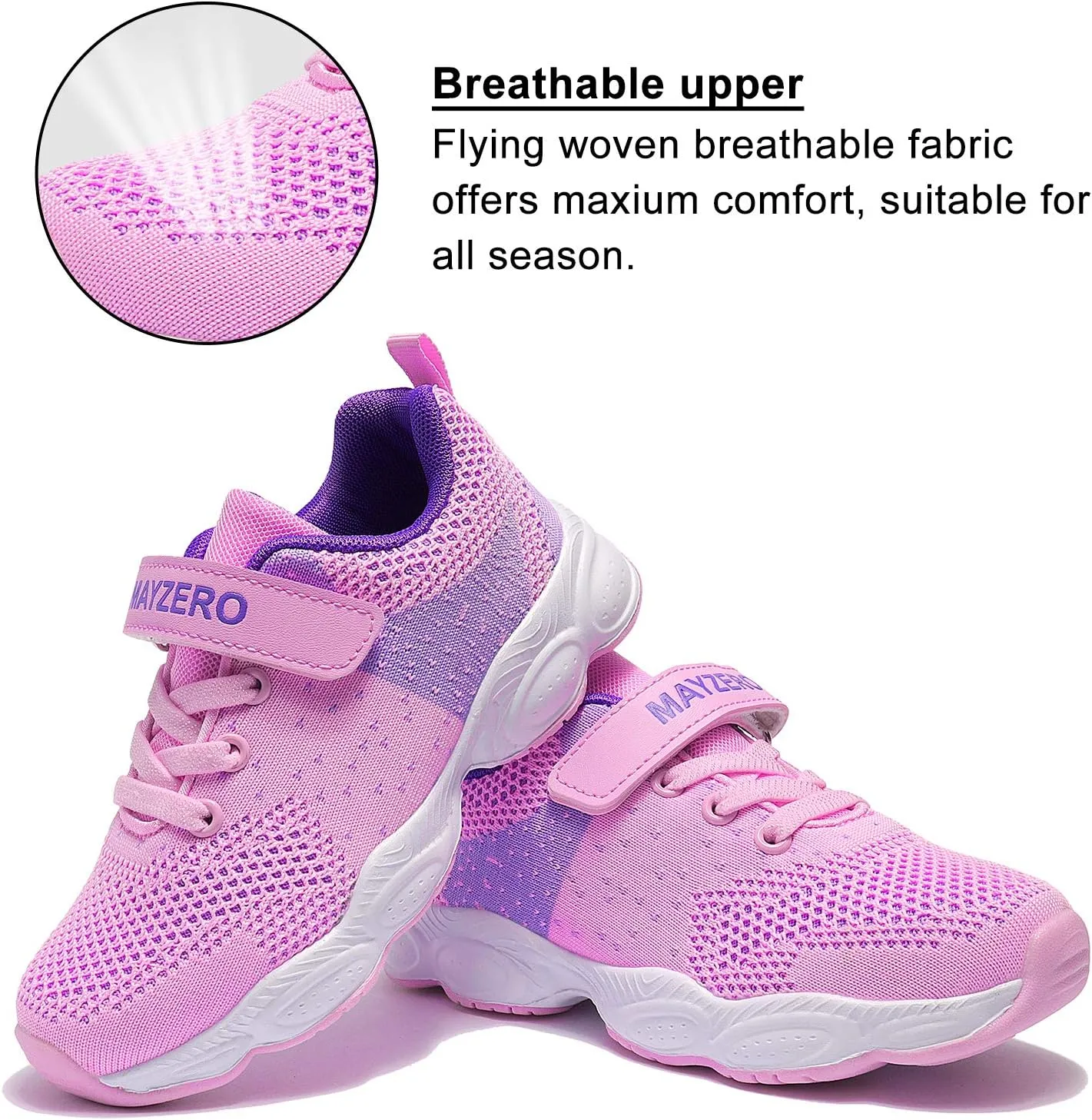 MAYZERO Kids Tennis Shoes Breathable Running Shoes Walking Shoes Fashion Sneakers for Boys and Girls