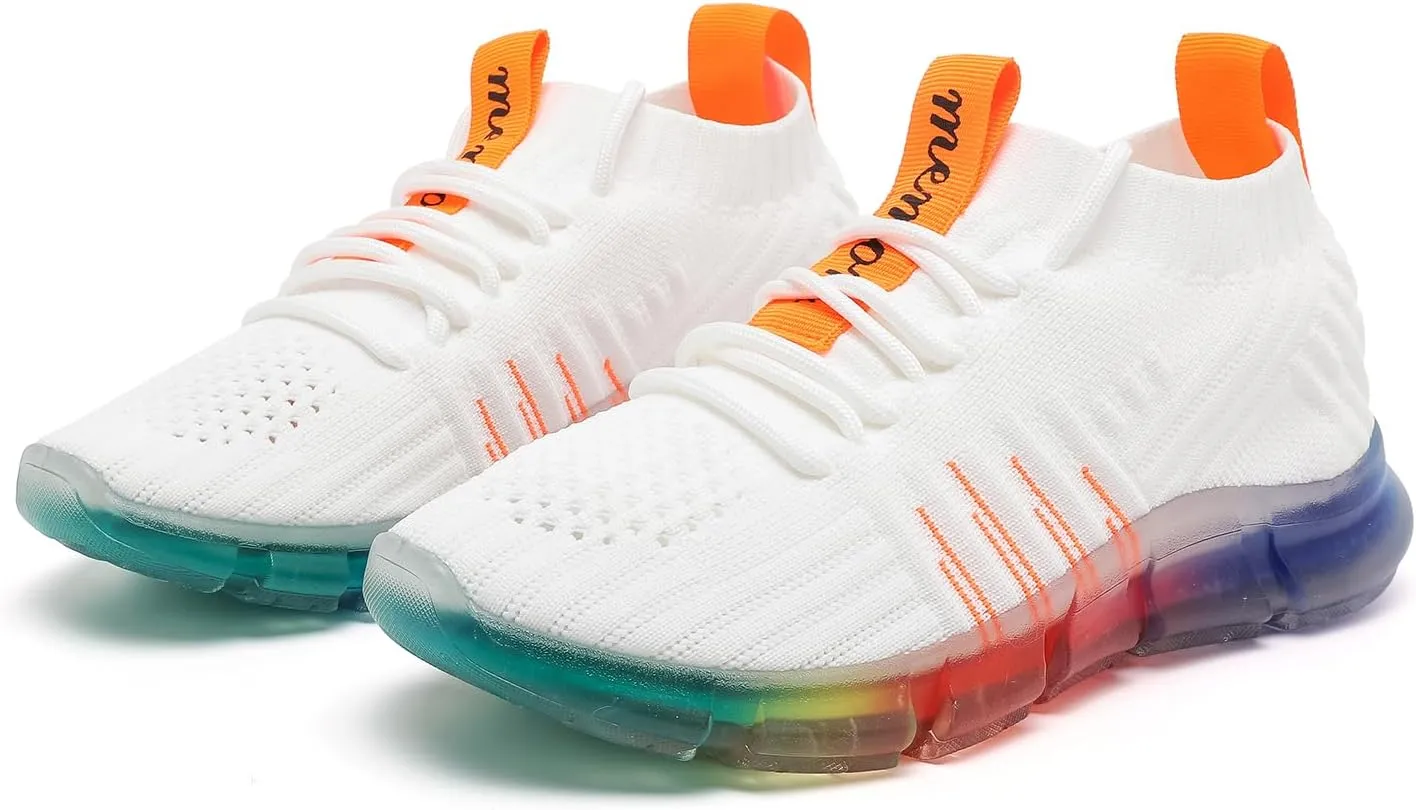 MEMON Women's Sports Shoes Rainbow Jelly Soles Sneakers Breathable Running/Walking Fashion Shoes Tennis Shoes