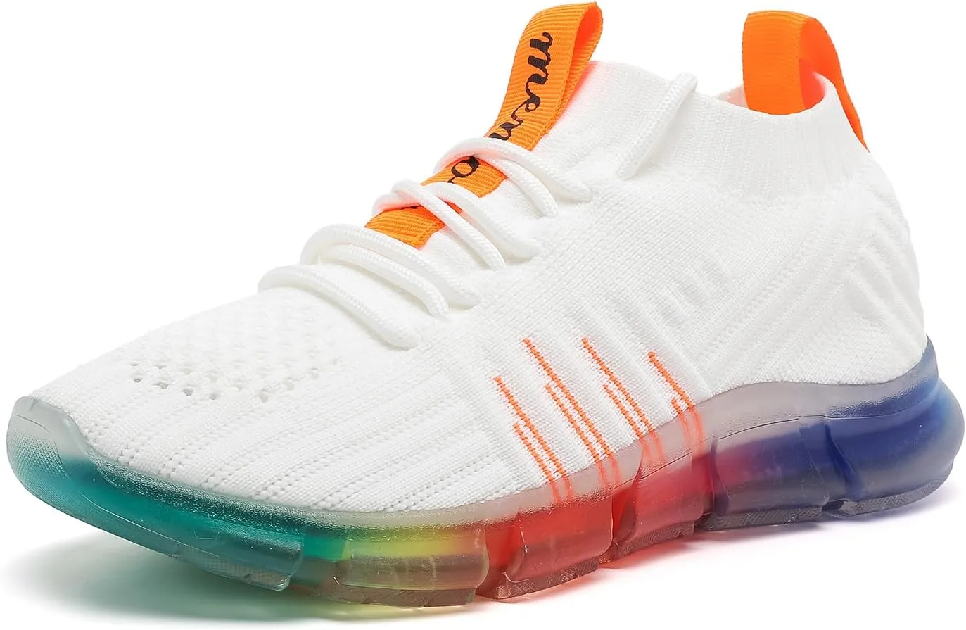 MEMON Women's Sports Shoes Rainbow Jelly Soles Sneakers Breathable Running/Walking Fashion Shoes Tennis Shoes