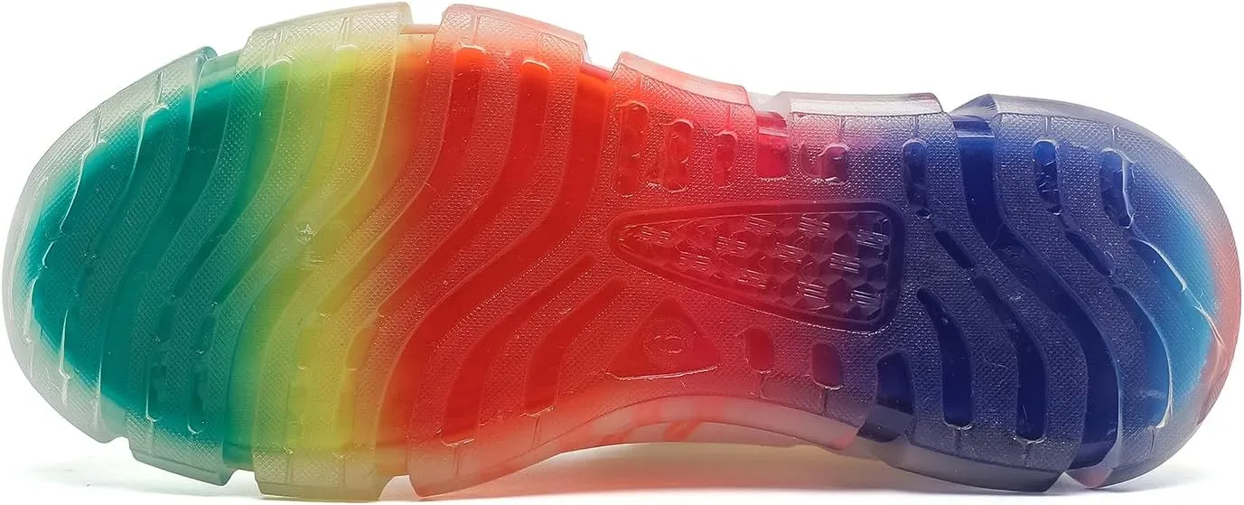 MEMON Women's Sports Shoes Rainbow Jelly Soles Sneakers Breathable Running/Walking Fashion Shoes Tennis Shoes