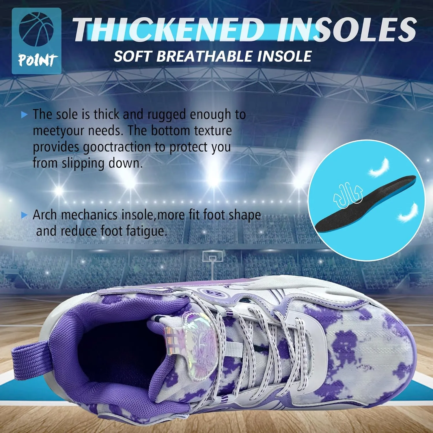 Men Basketball Shose Breathable Fashion Sneakers Non Slip Sport Shoes