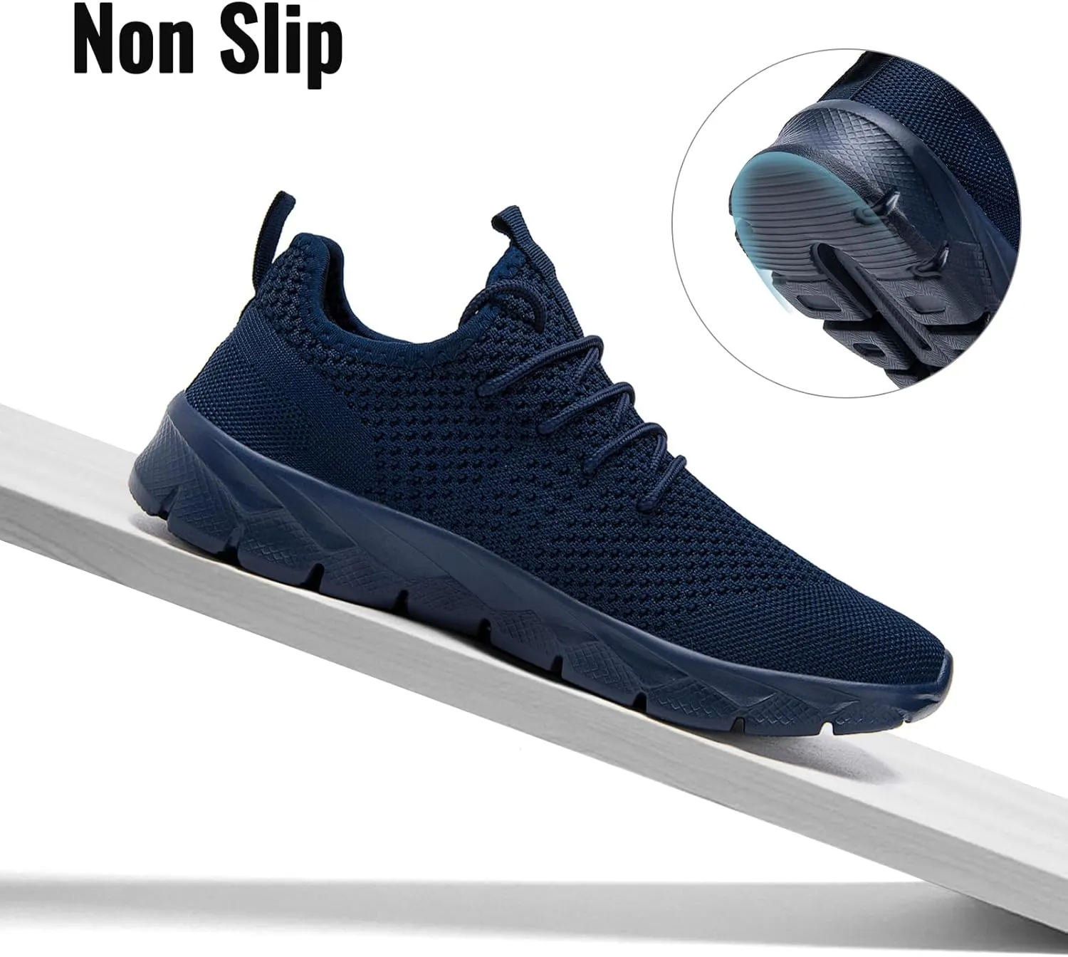 Men Running Shoes Tennis Walking Gym Slip On Athletic Fashion Sneakers Lightweight Breathable Sport Shoe
