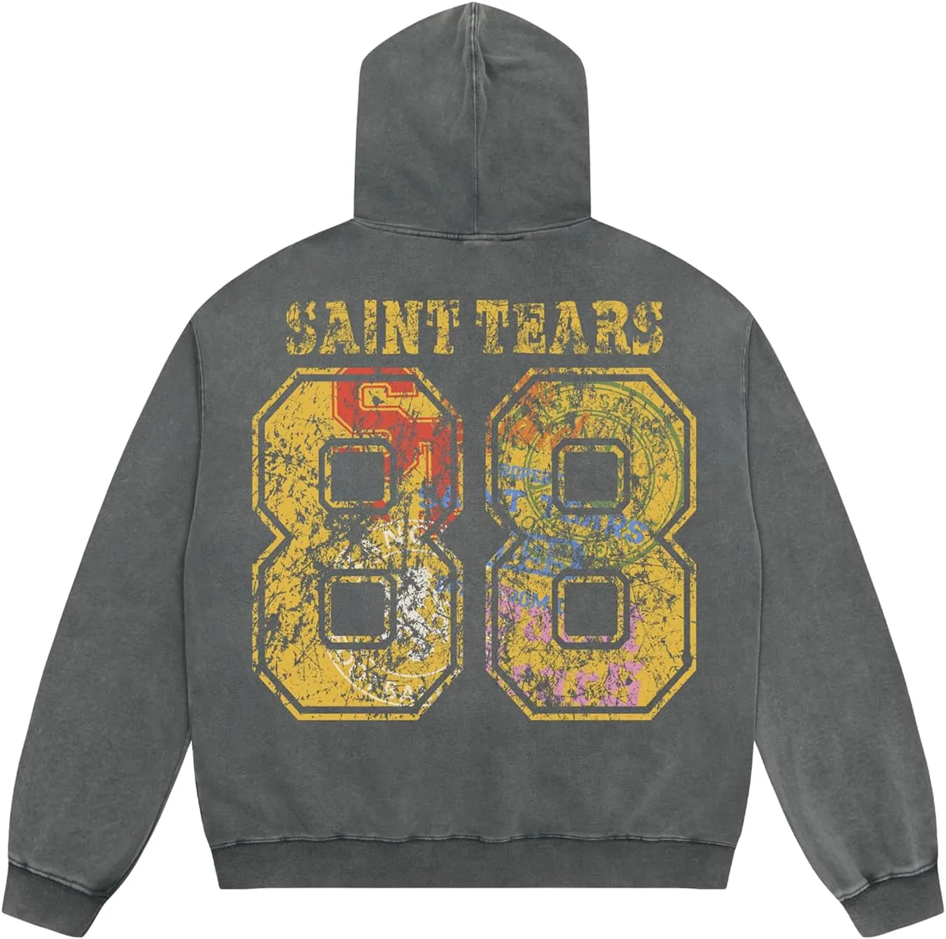Men's 3D Graphic Print Hooded Casual Oversized Hoodies Pink&Grey Mix Special Color Long Sleeve For Unisex