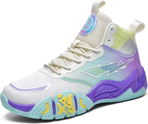 Men's Breathable Running Shoes High Resilience Cushioning, Anti-Slip Rubber Outsole Lightweight Design for Gym Urban Runs