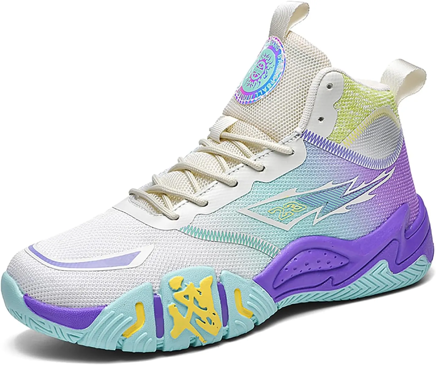Men's Breathable Running Shoes High Resilience Cushioning, Anti-Slip Rubber Outsole Lightweight Design for Gym Urban Runs