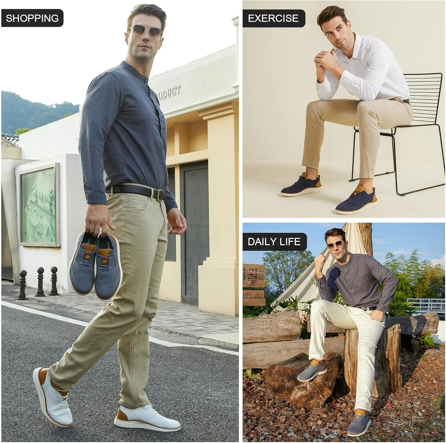 Men's Casual Dress Sneakers Oxfords Business Mesh Walking Shoes Breathable Tennis Shoe Lightweight Work Shoes Zapatos para Hombre