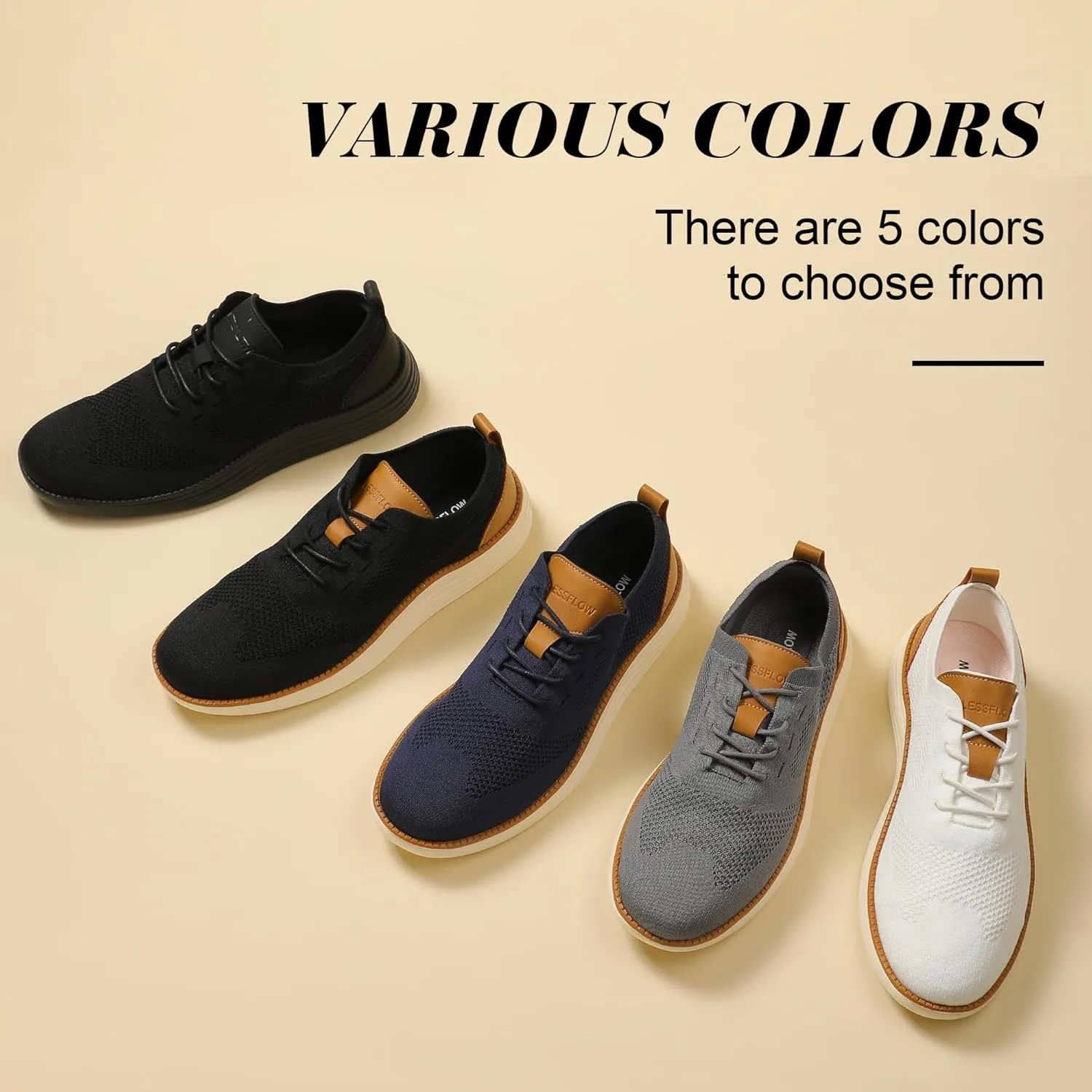 Men's Casual Dress Sneakers Oxfords Business Mesh Walking Shoes Breathable Tennis Shoe Lightweight Work Shoes Zapatos para Hombre