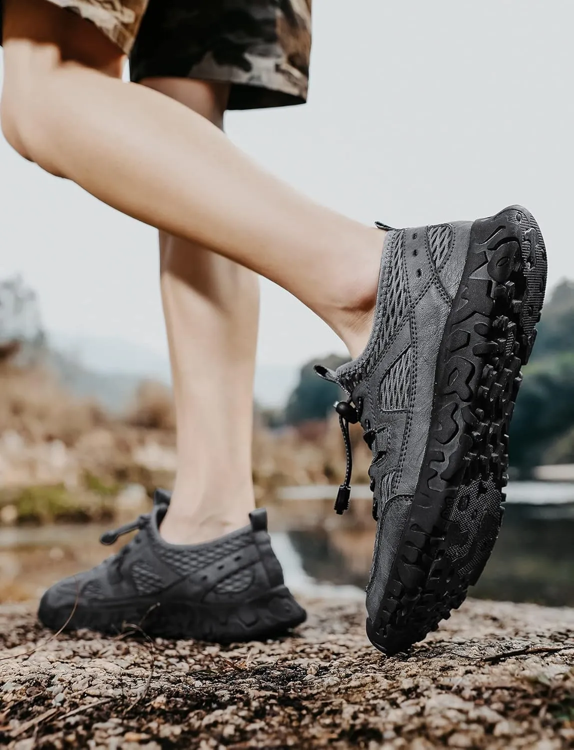 Men's Hiking Shoes Outdoor Wading Sneakers Breathable Quick-Drying Water Shoes 6.5-12 Sizes