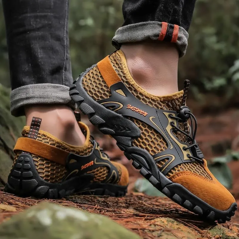 Mens Quick Dry Water Shoes, Mesh Hiking Trekking Outdoor Aqua Footwear, Camping, River Creek, Rainforest Hike,Beach
