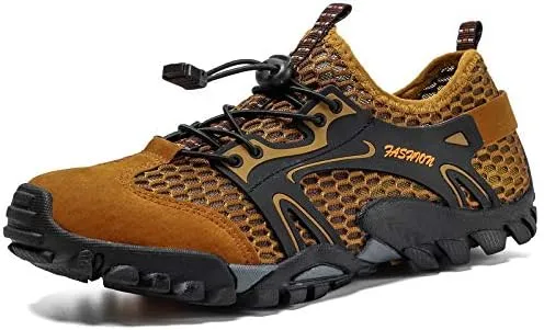 Mens Quick Dry Water Shoes, Mesh Hiking Trekking Outdoor Aqua Footwear, Camping, River Creek, Rainforest Hike,Beach