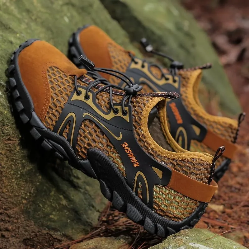 Mens Quick Dry Water Shoes, Mesh Hiking Trekking Outdoor Aqua Footwear, Camping, River Creek, Rainforest Hike,Beach