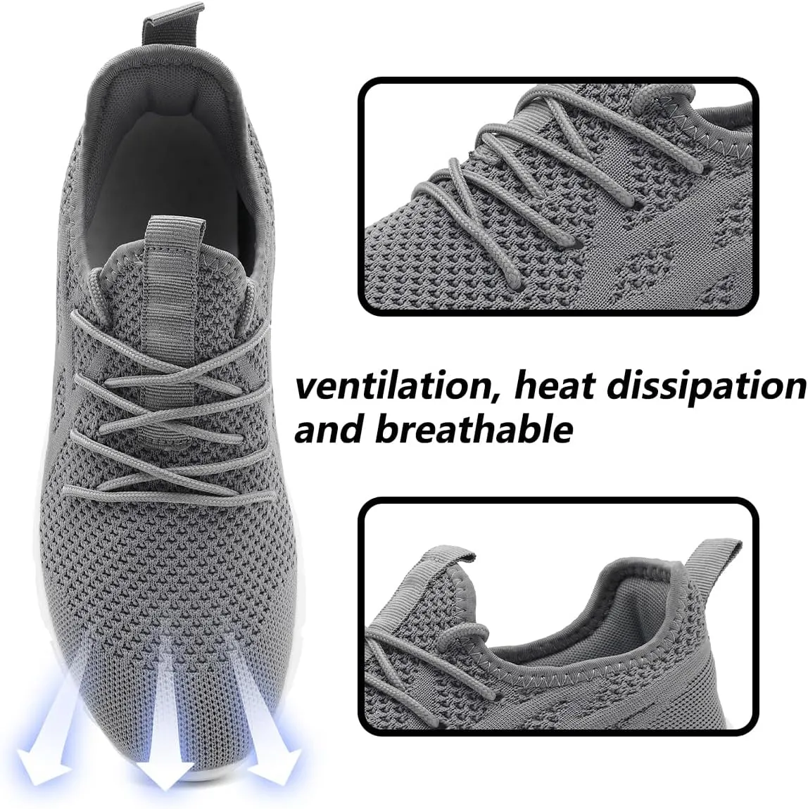 Men's Shoes Running Road Walking Sneakers Sports Athletic Workout Gym Shoes Casual Comfortable Breathable Fashion