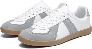 Men's Skateboarding Shoes with Flat Bottom Anti-Slip Lightweight Wear-Resistant Outdoor Leather Sneakers Fashional Retro Style Board Skate Athletic Training Sports