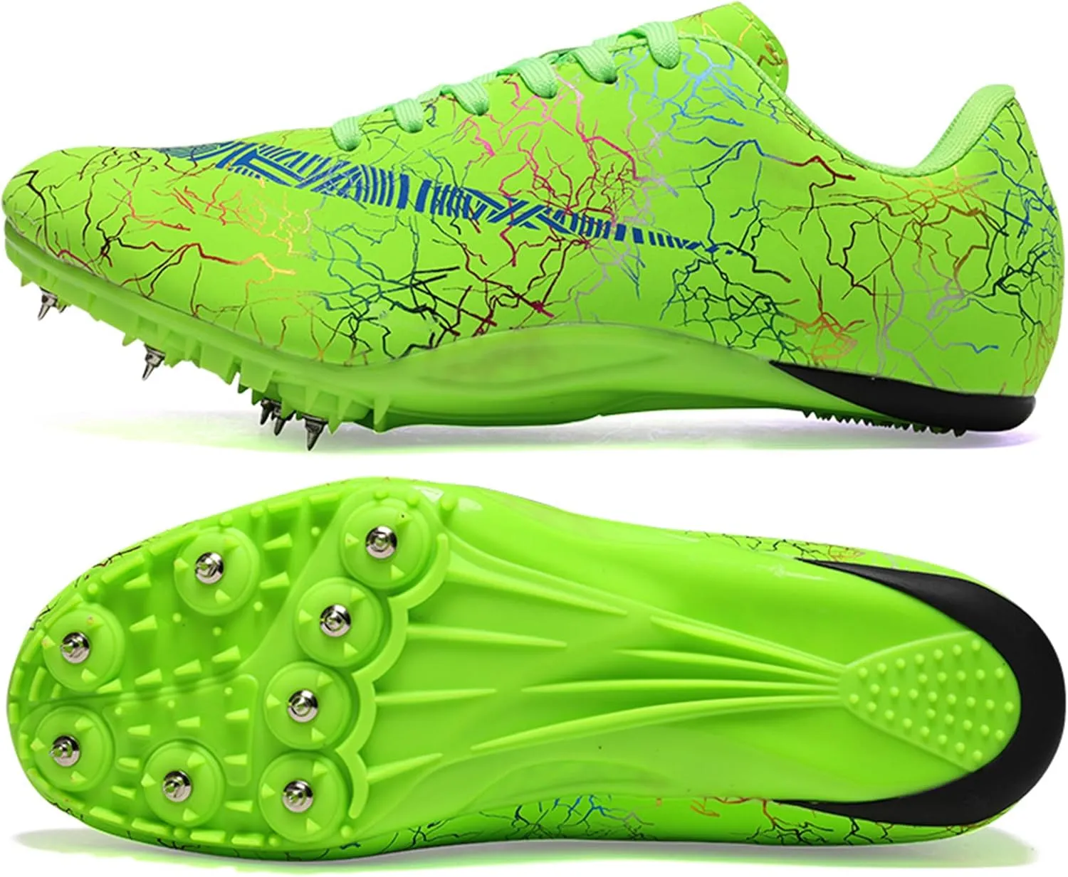Men's Spikes Track and Field Shoes Outdoor Sprint Racing Running Jumping Traning Cleats