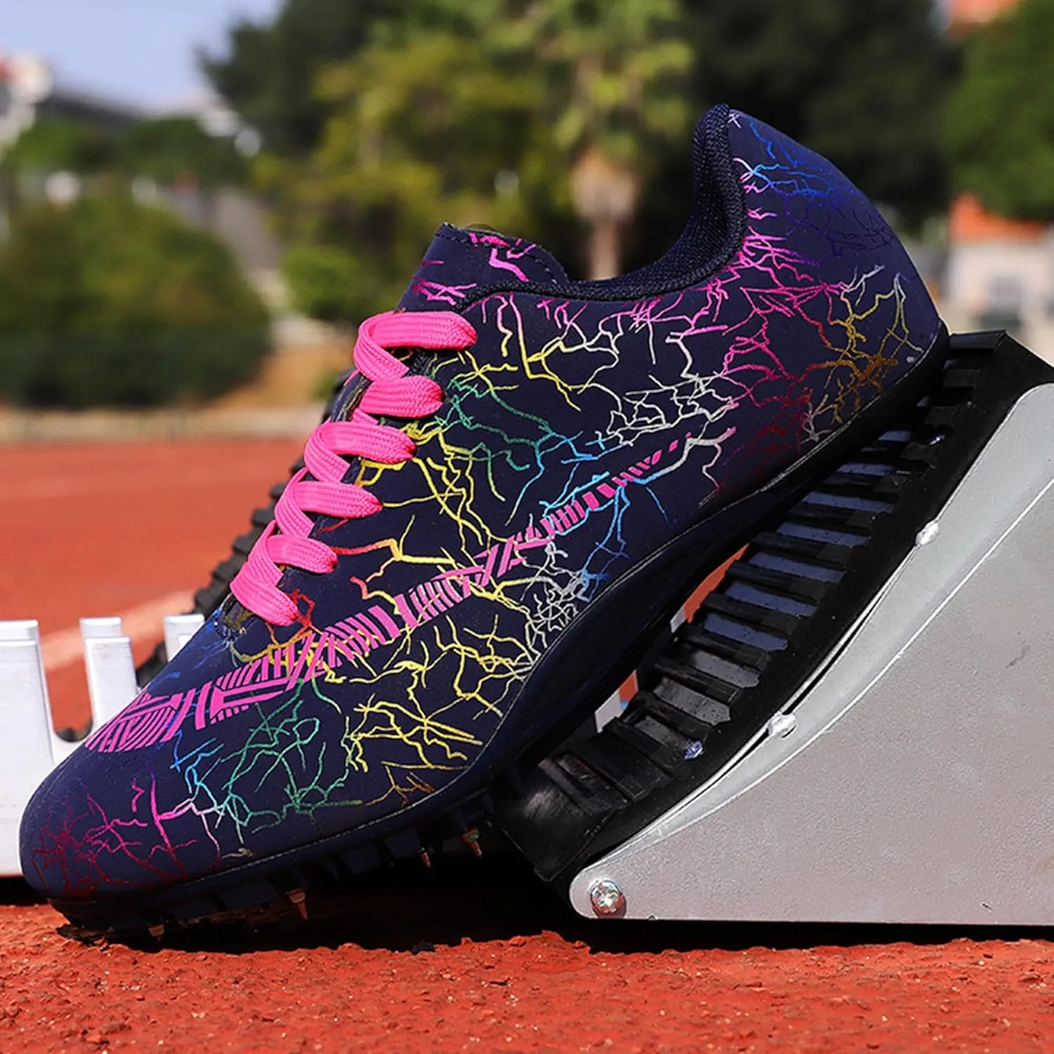 Men's Spikes Track and Field Shoes Outdoor Sprint Racing Running Jumping Traning Cleats