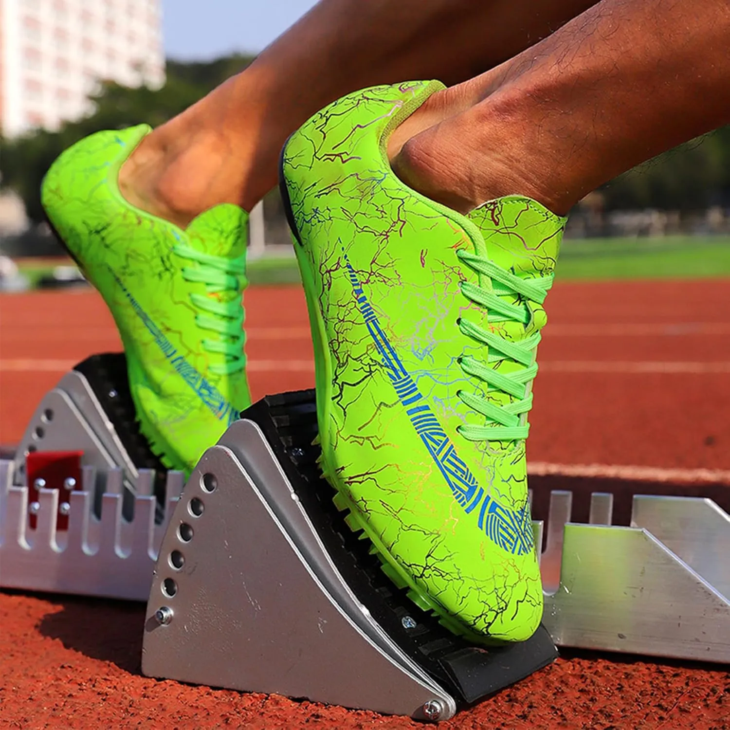 Men's Spikes Track and Field Shoes Outdoor Sprint Racing Running Jumping Traning Cleats