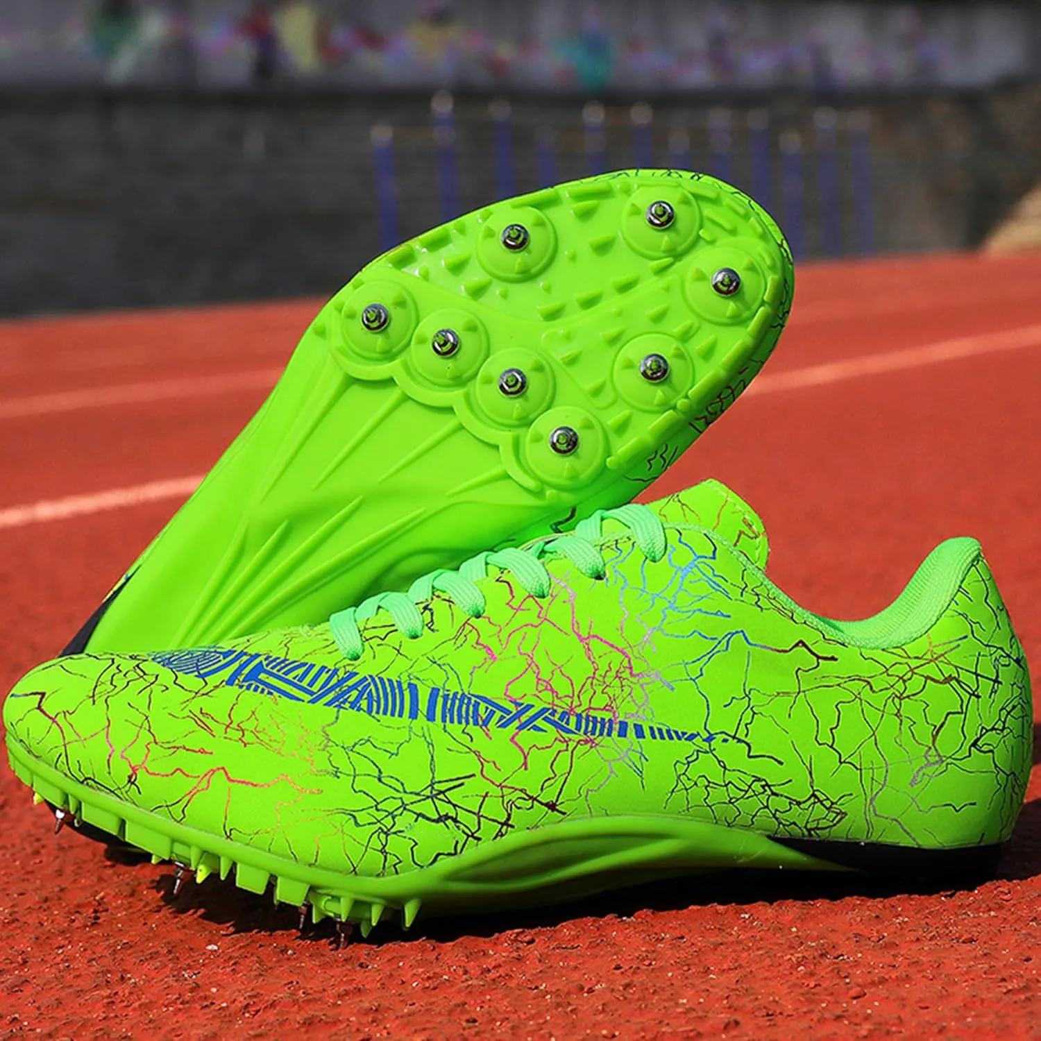 Men's Spikes Track and Field Shoes Outdoor Sprint Racing Running Jumping Traning Cleats