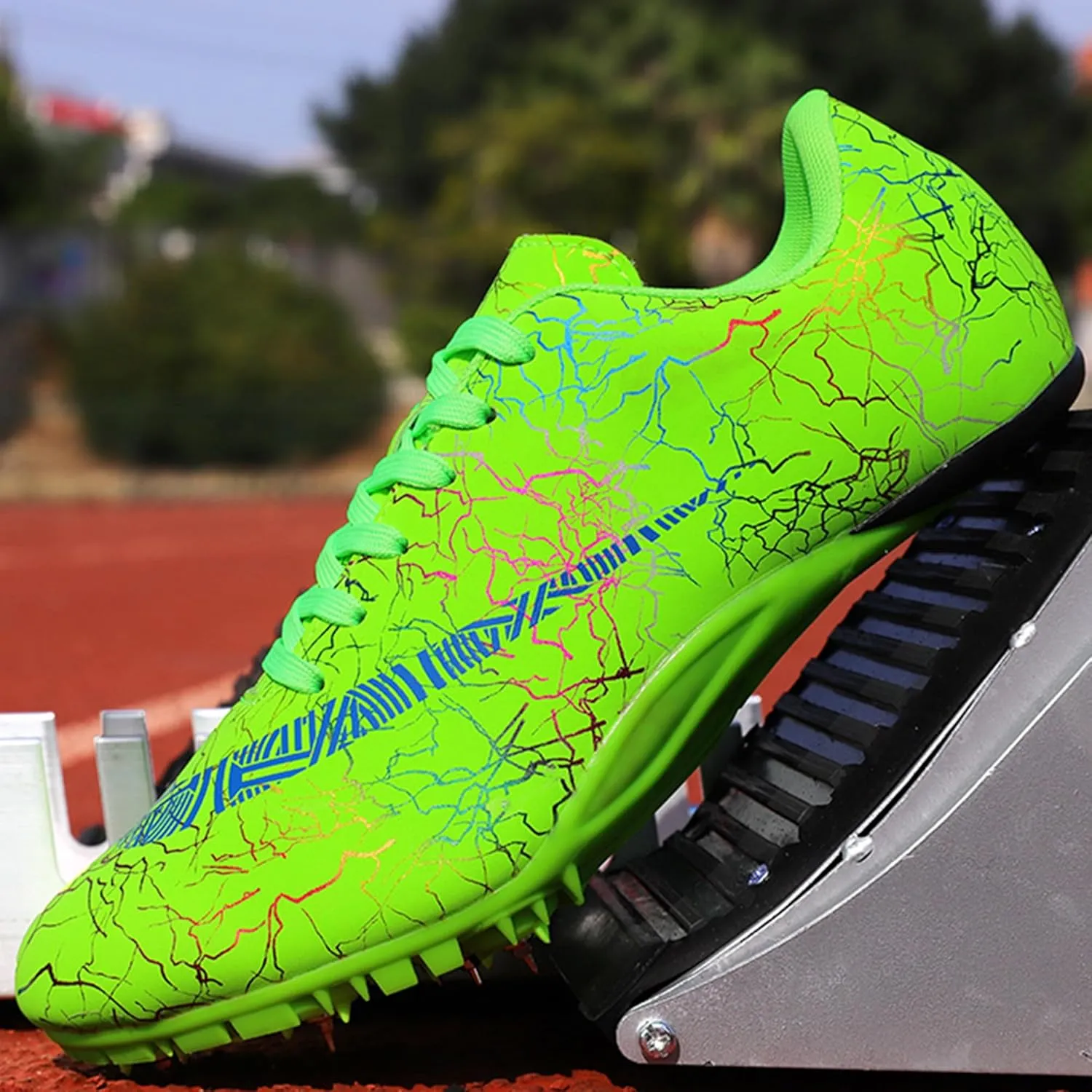 Men's Spikes Track and Field Shoes Outdoor Sprint Racing Running Jumping Traning Cleats