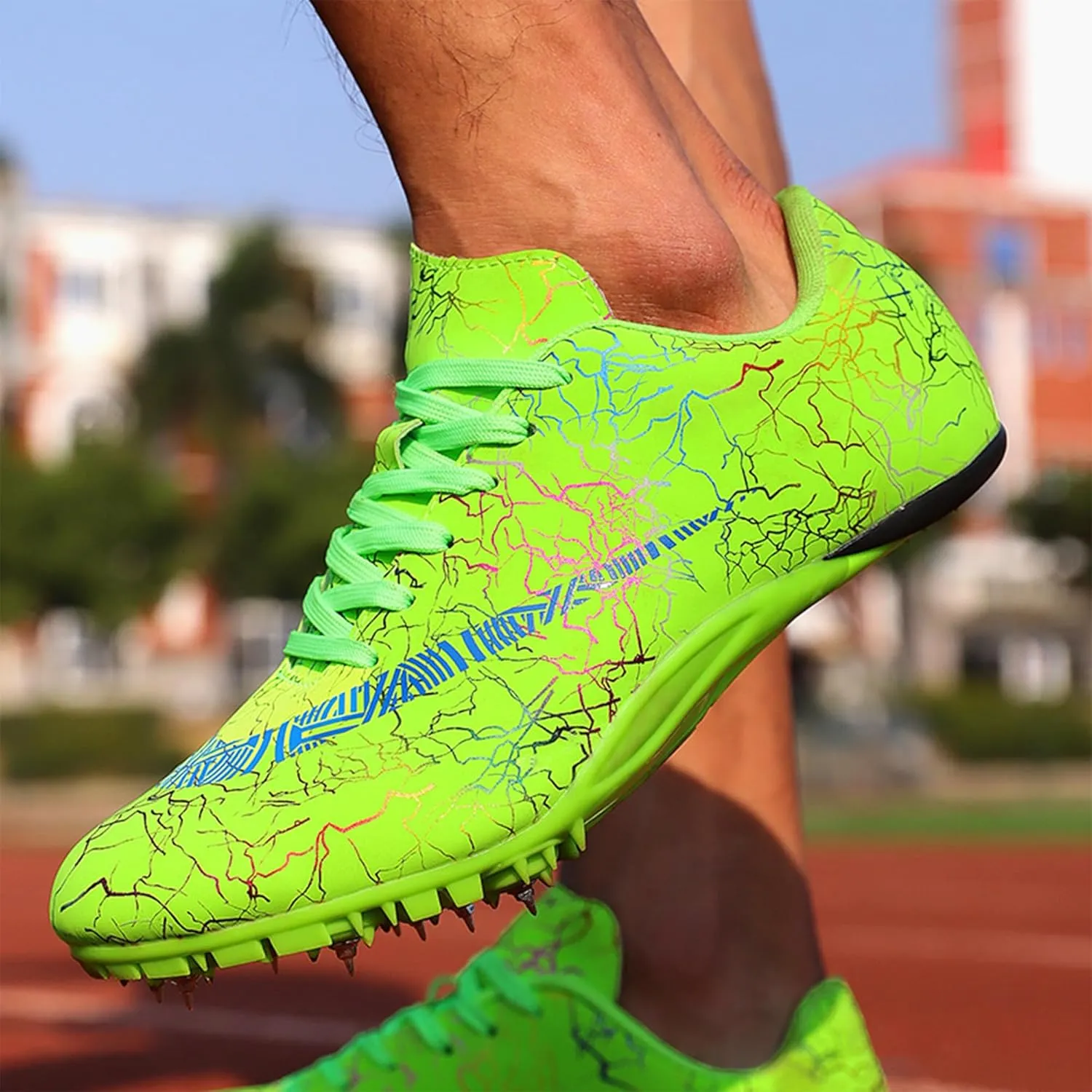 Men's Spikes Track and Field Shoes Outdoor Sprint Racing Running Jumping Traning Cleats