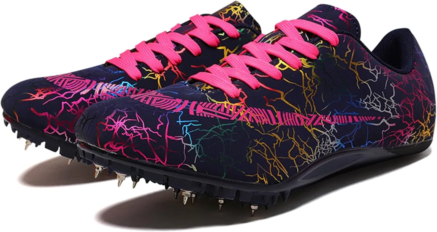 Men's Spikes Track and Field Shoes Outdoor Sprint Racing Running Jumping Traning Cleats