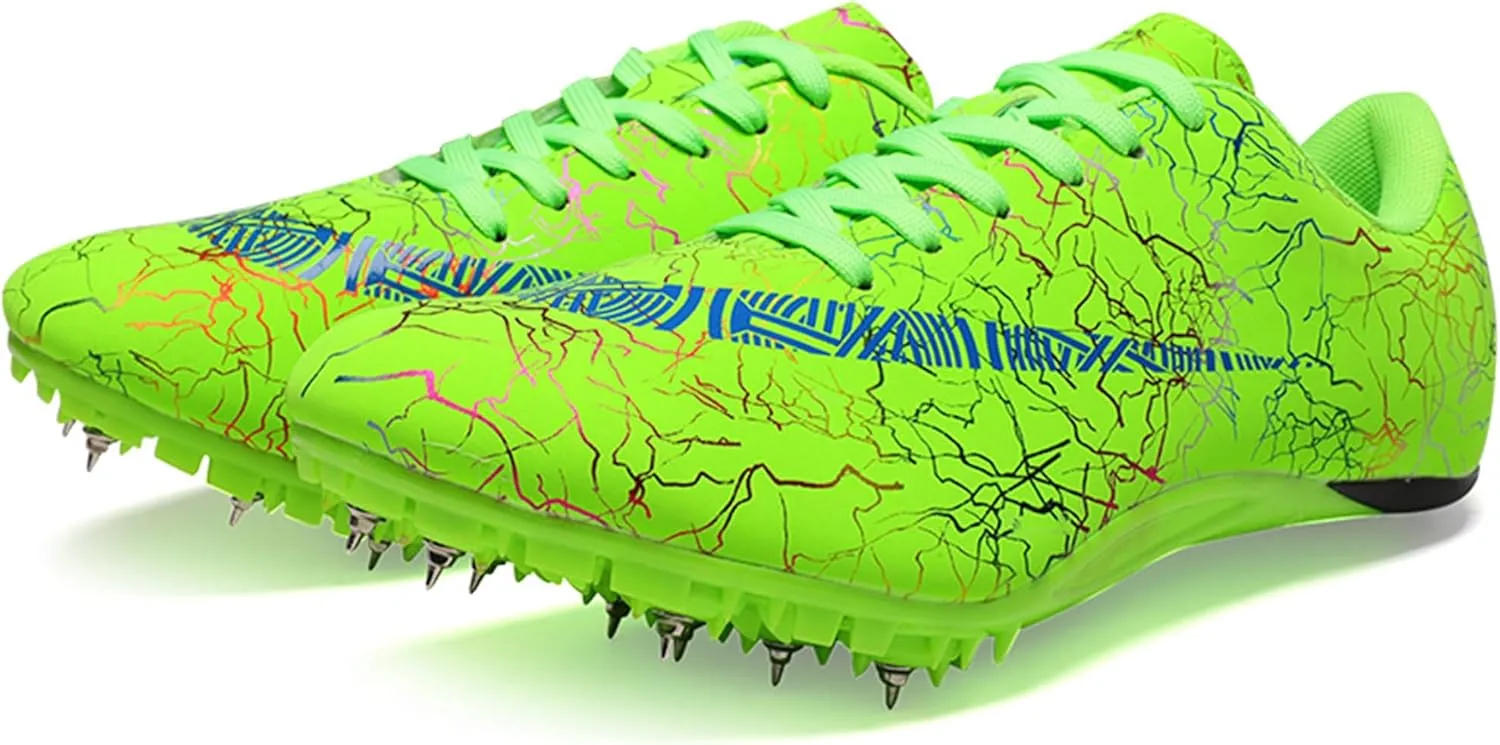 Men's Spikes Track and Field Shoes Outdoor Sprint Racing Running Jumping Traning Cleats