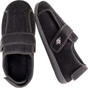 Men's Wide 80-D Memory Foam Diabetic Slippers with Adjustable Closures Breathable Washable Indoor/Outdoor House Shoe w/Anti Slip Sole