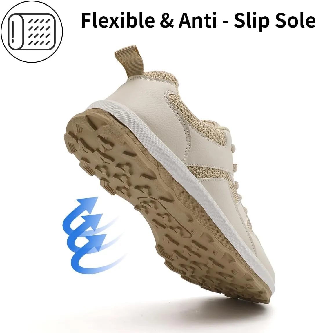 Mens Wide Toe Box Walking Shoes Zero Drop Slip On Sports Sneakers Camp Fitness Flat Sole Running Jogging Breathable Anti-Slip Outdoor Fashion