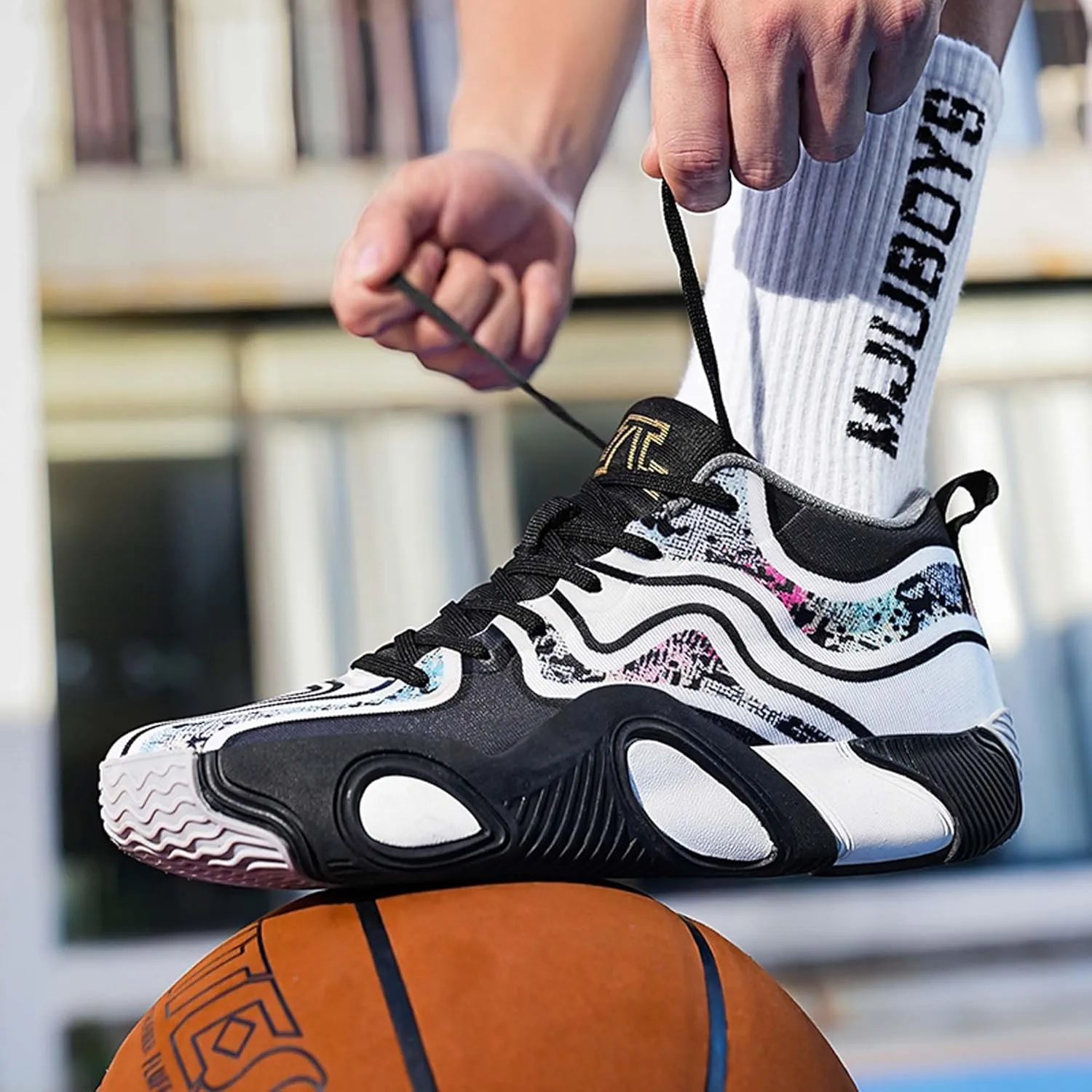 Men's Women's Training Competition Professional Basketball Shoes Jumping Fast Landing Stable Sports Shoes