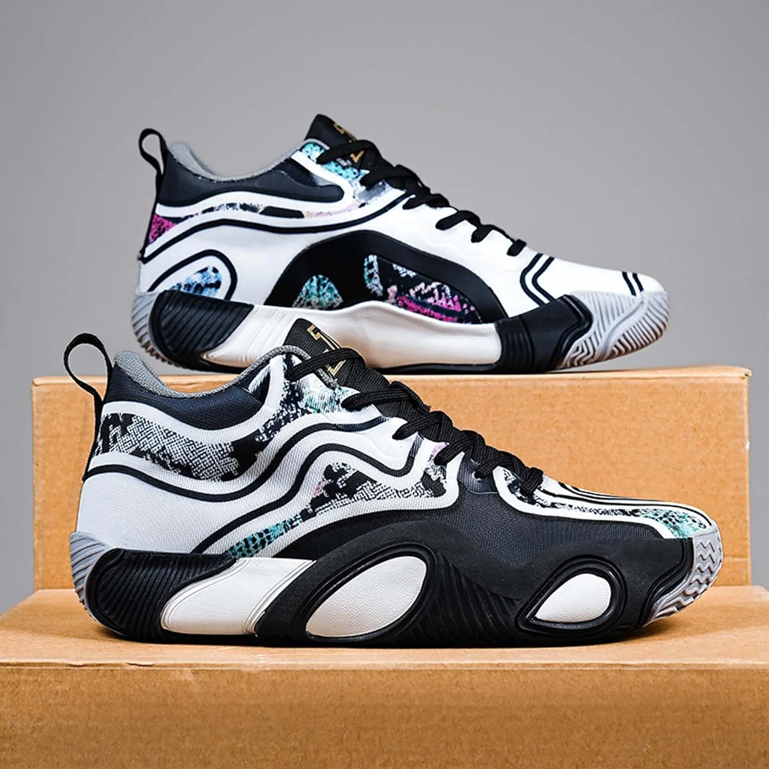 Men's Women's Training Competition Professional Basketball Shoes Jumping Fast Landing Stable Sports Shoes