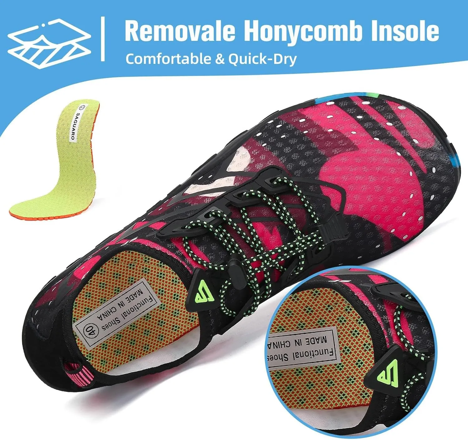 Mishansha Water Shoes for Women Men Barefoot Beach Shoe Quick Dry Aqua Swim Socks for Surfing Yoga Size 4.5-15 Women/3-13.5 Men