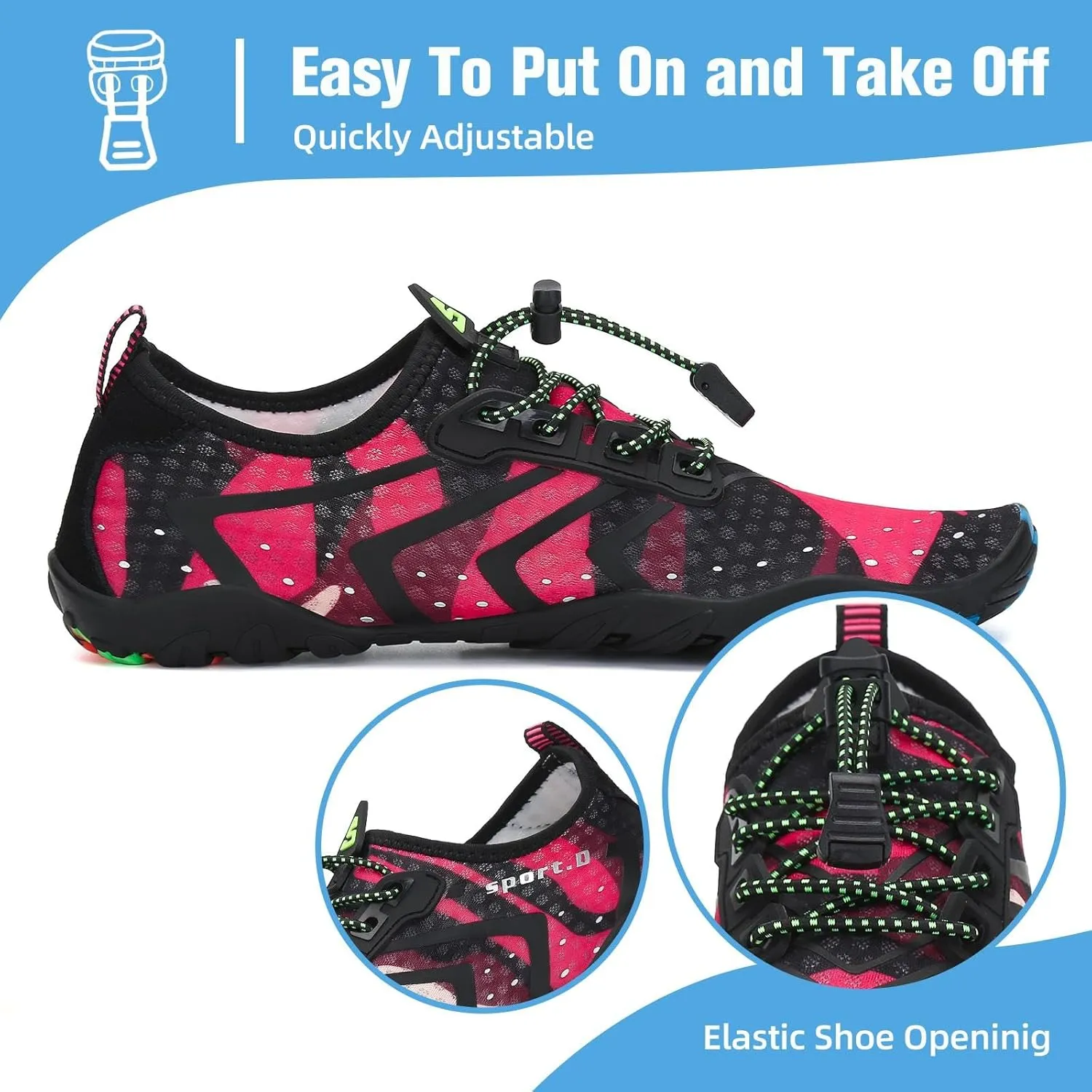 Mishansha Water Shoes for Women Men Barefoot Beach Shoe Quick Dry Aqua Swim Socks for Surfing Yoga Size 4.5-15 Women/3-13.5 Men
