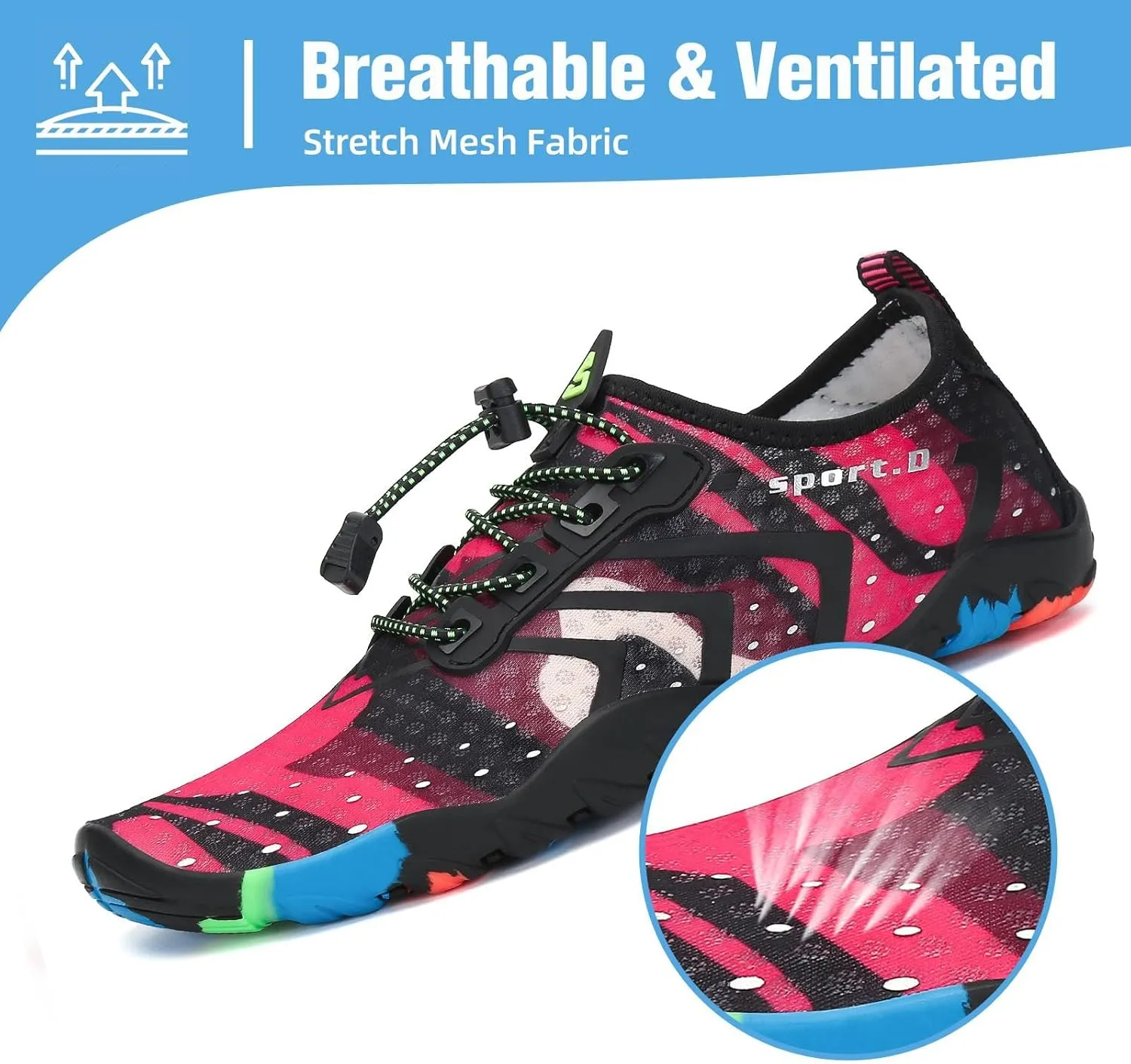 Mishansha Water Shoes for Women Men Barefoot Beach Shoe Quick Dry Aqua Swim Socks for Surfing Yoga Size 4.5-15 Women/3-13.5 Men