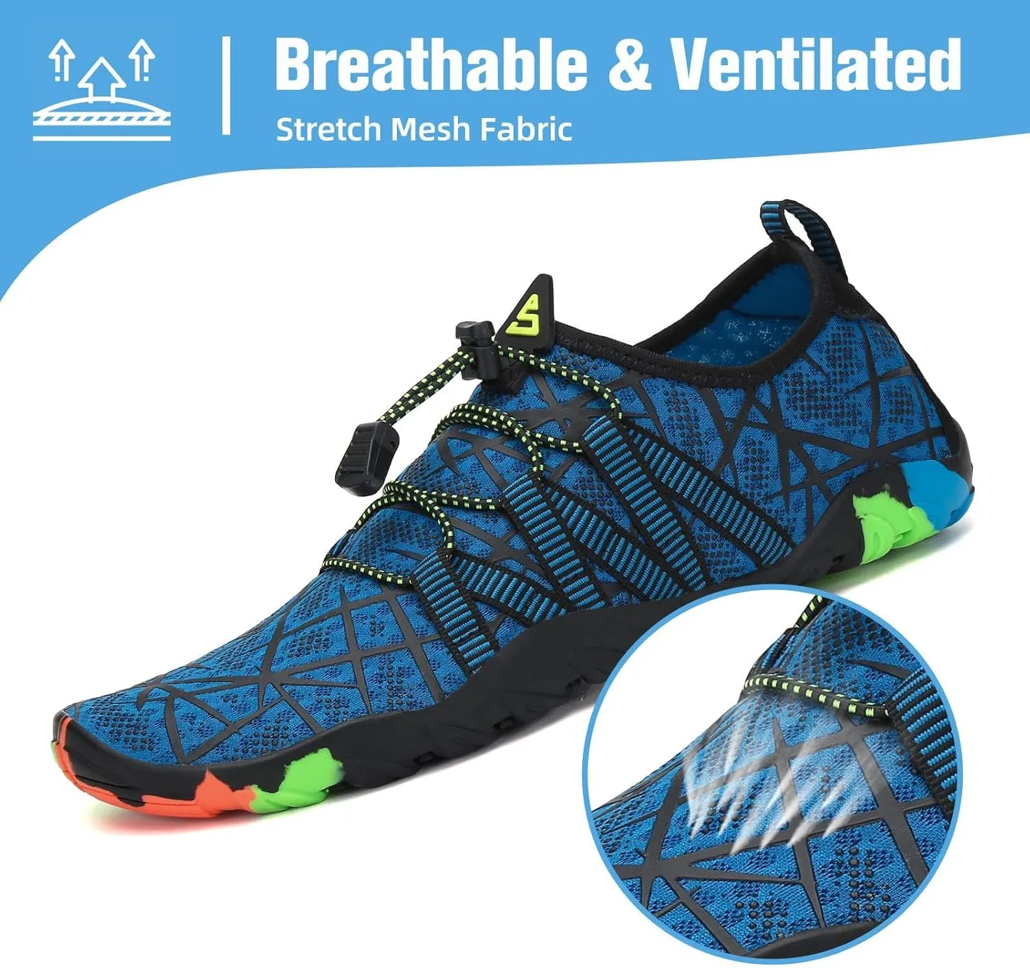 Mishansha Water Shoes for Women Men Barefoot Beach Shoe Quick Dry Aqua Swim Socks for Surfing Yoga Size 4.5-15 Women/3-13.5 Men