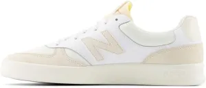 New Balance Men's 300 V3 Court Sneaker, White/Sea Salt/Linen, 5.5 Wide