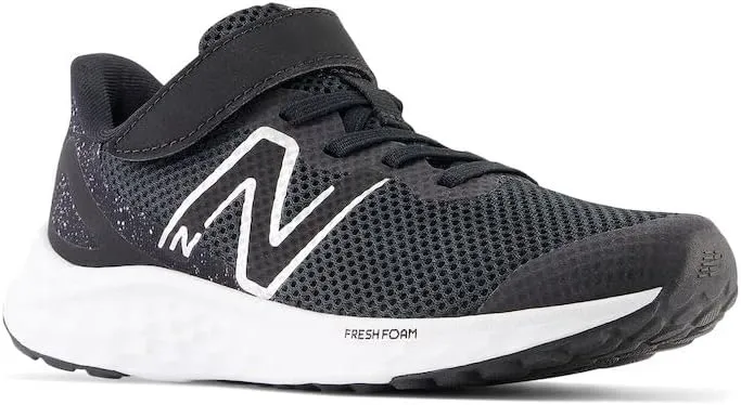 New Balance Unisex-Child Fresh Foam Arishi V4 Bungee Lace with Top Strap Running Shoe