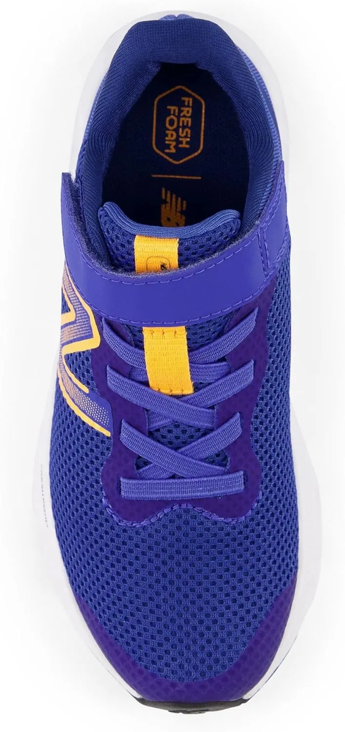 New Balance Unisex-Child Fresh Foam Arishi V4 Bungee Lace with Top Strap Running Shoe