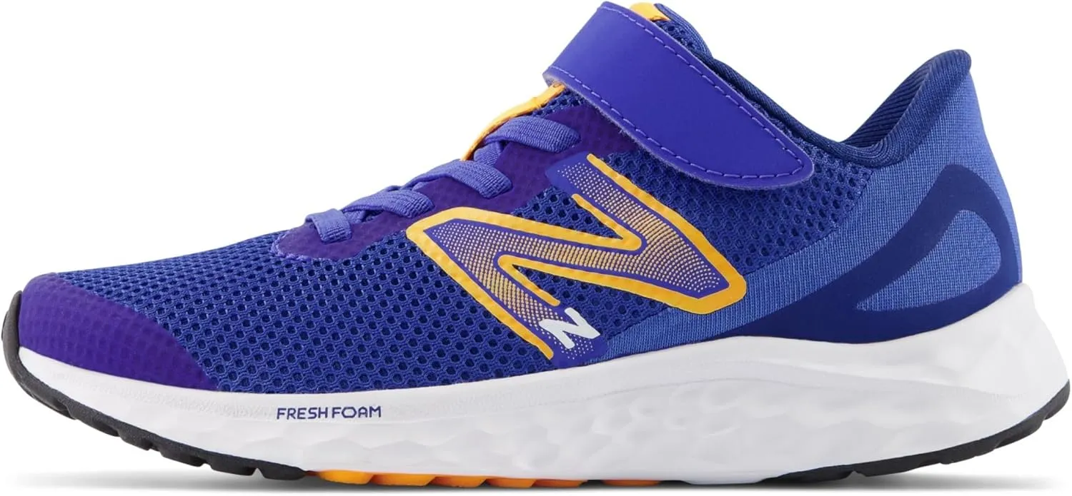 New Balance Unisex-Child Fresh Foam Arishi V4 Bungee Lace with Top Strap Running Shoe