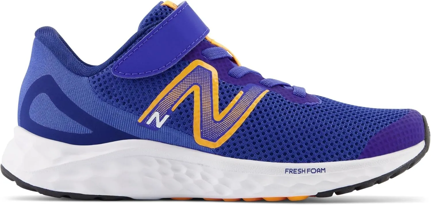 New Balance Unisex-Child Fresh Foam Arishi V4 Bungee Lace with Top Strap Running Shoe