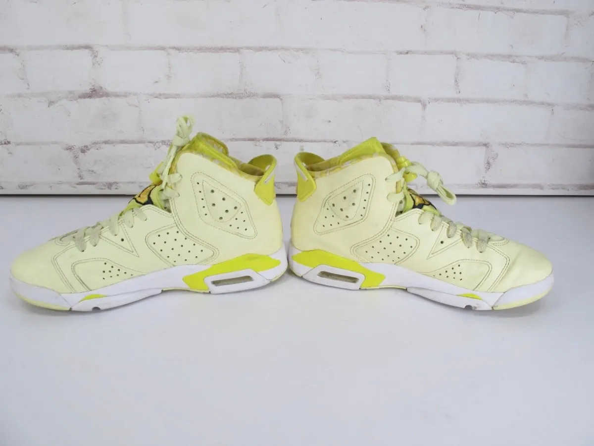 Nike Air Jordan 6 543390-800 Dynamic Yellow Floral Youth Size 7Y Shoes