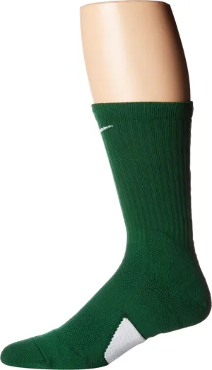 Nike Elite Men's Basketball Crew Socks X-Large (Fits Shoe Size 12-15) SX7626-341 Green, White